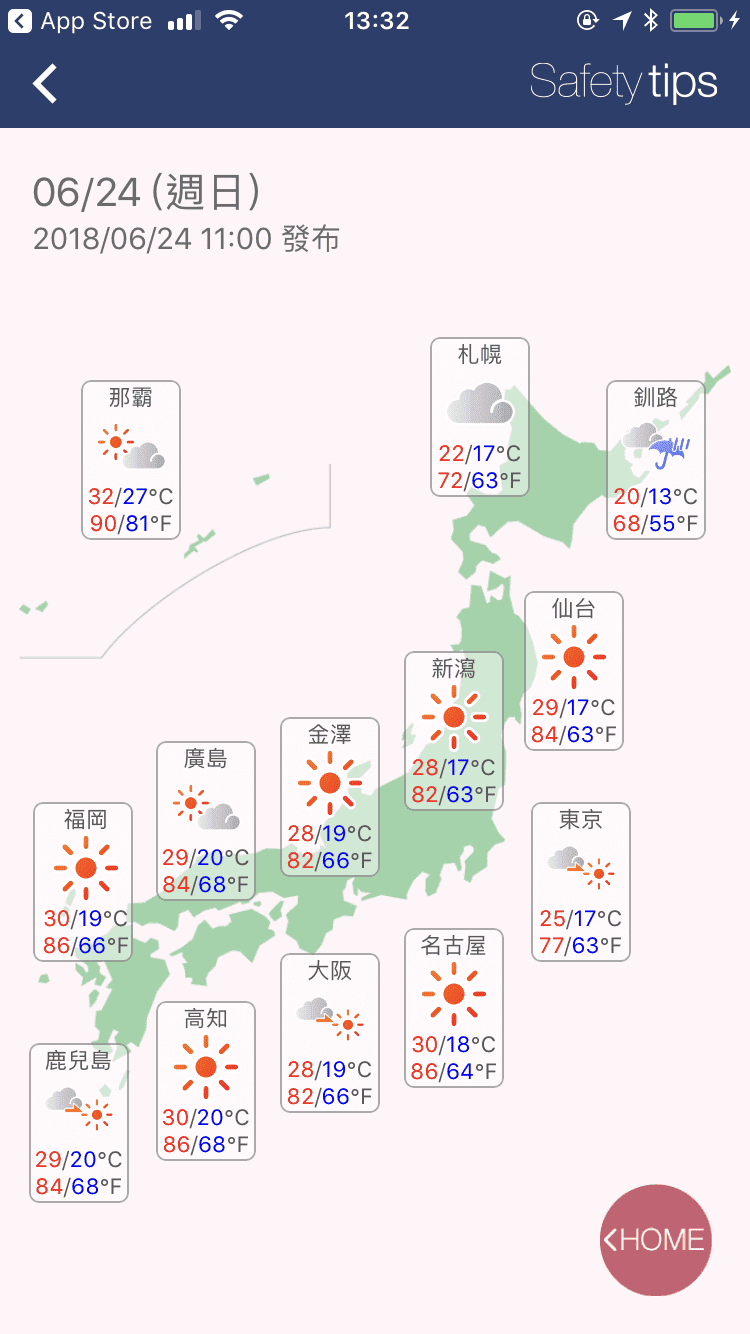日本防災APP｜safety tips，多國語言貼心提醒介面，簡單瞭解日本天氣、天然災害、預防與避難資訊～