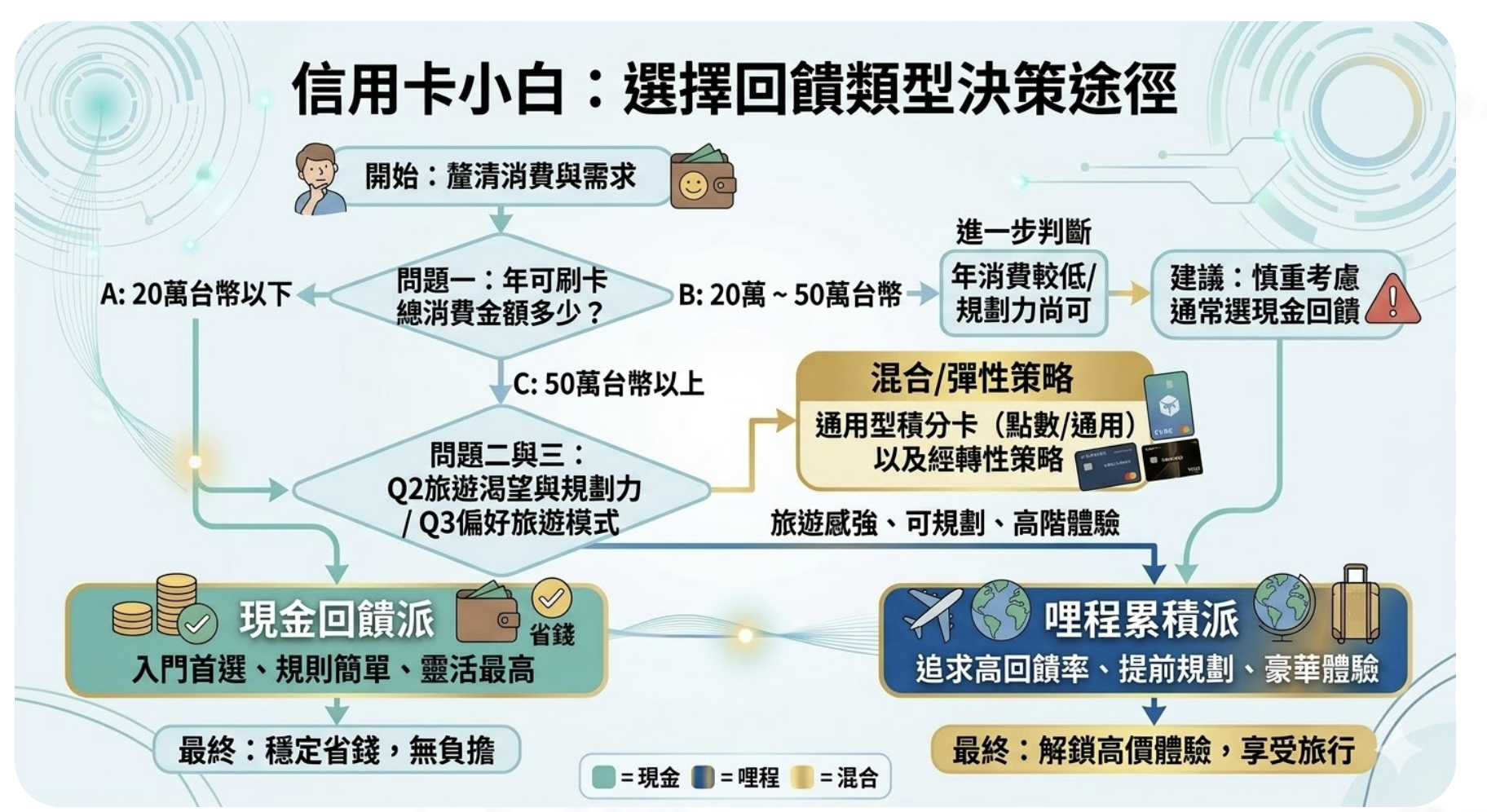 2026 信用卡終極指南:現金回饋 vs. 哩程累積,小白新手怎麼選?(附完整金額分析圖表) @走走停停,小燈泡在旅行 2026 信用卡終極指南:現金回饋 vs. 哩程累積,小白新手怎麼選?(附完整金額分析圖表)