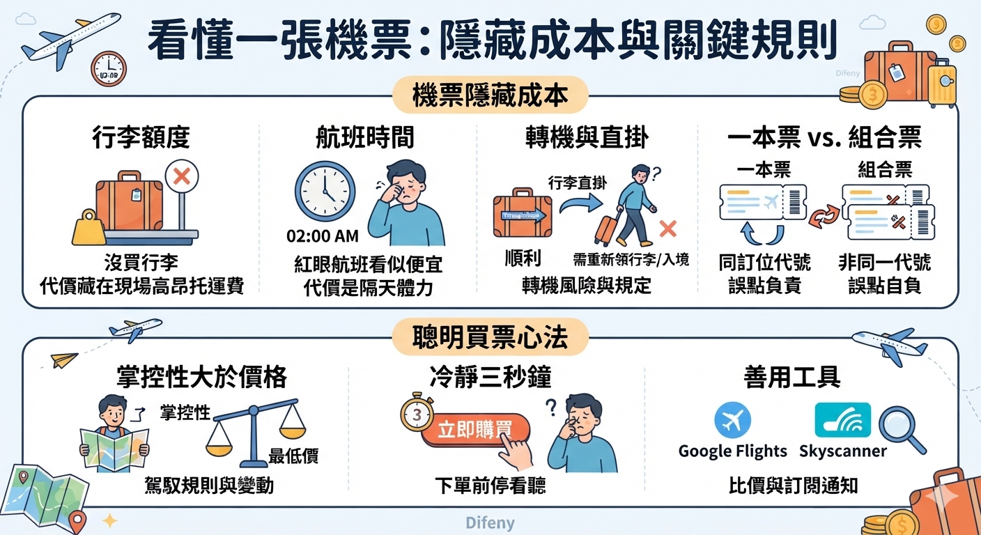 買機票的六步順序： 大部分人先比價，專業的人最後才比價