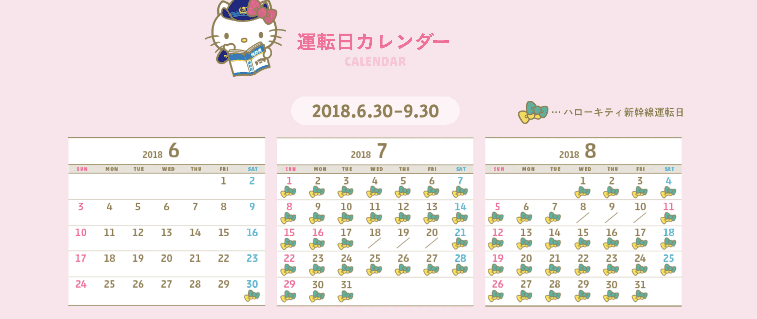 Hello Kitty新幹線即將登場！2018.6.30起往回博多～新大阪區間～西日本旅客鐵道重力出擊！