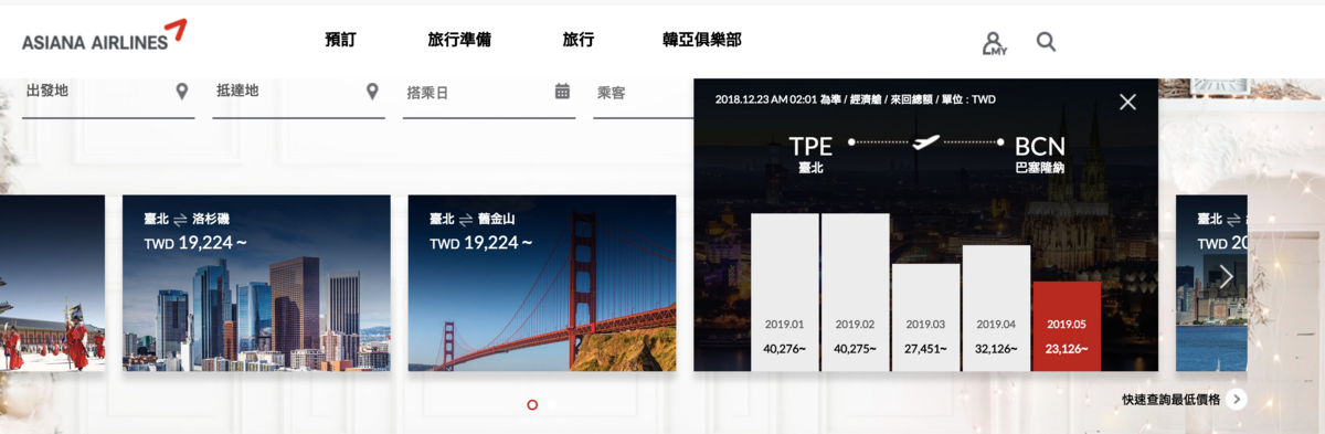 巴賽隆納機票特價，最低19K起，六月韓亞航～暑假價格也不錯唷～（查票：107.12.23） @走走停停，小燈泡在旅行