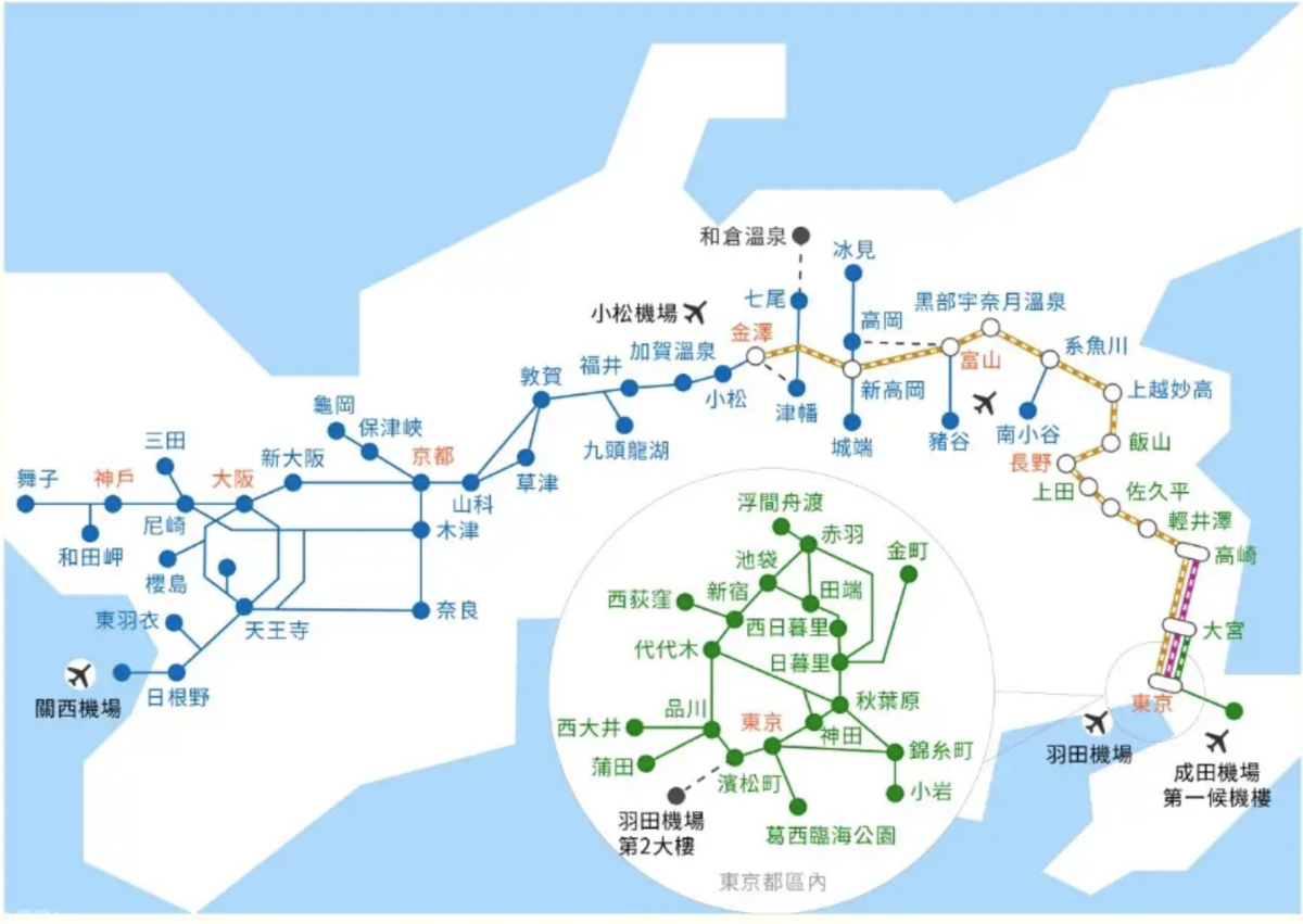 北陸中部關東自由行懶人包攻略，7日行程這樣跑，日本有pass旅行好輕鬆~大阪玩到東京的新幹線搭到飽～